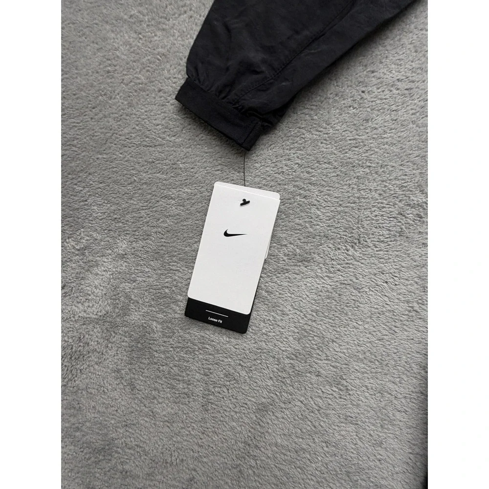 Nike Tracksuit Unisex Kids 5 Black Air 2 Piece Jacket Pants Set Nylon Zip‎